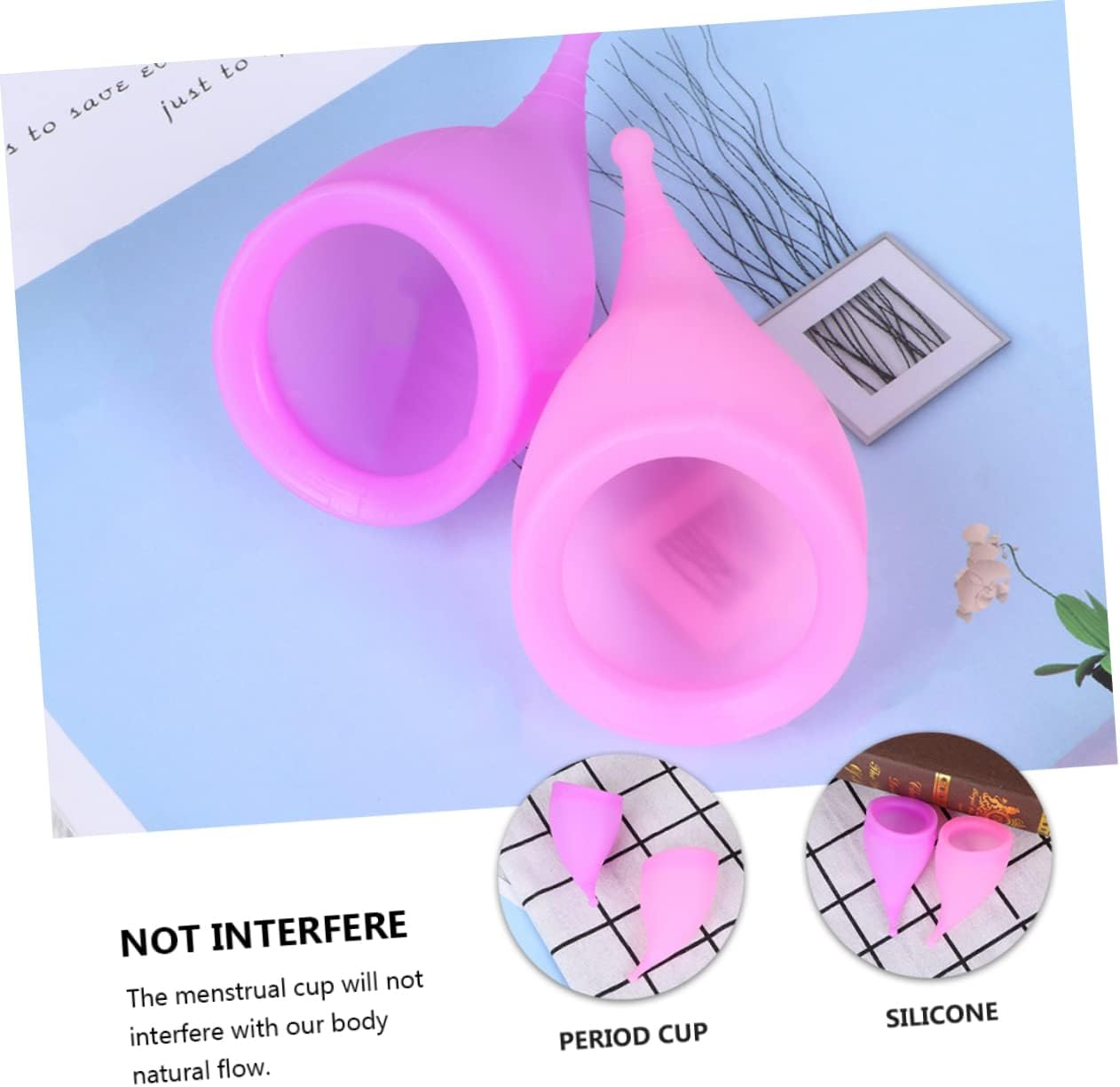 FOYTOKI 30Ml Silicone Menstrual Cup 6Pcs Leak-Proof Feminine Menstrual Cup Set for Women Soft Medical-Grade Material Suitable for Travel and Daily Use image number 1