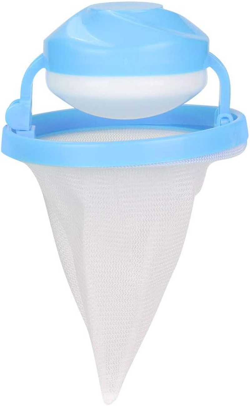 Floating Lint Mesh Bag Pet Hair Collector, Laundry Filter Bag for Washing Machine, 3.74 * 4.92 Inch(Blue) image number 4