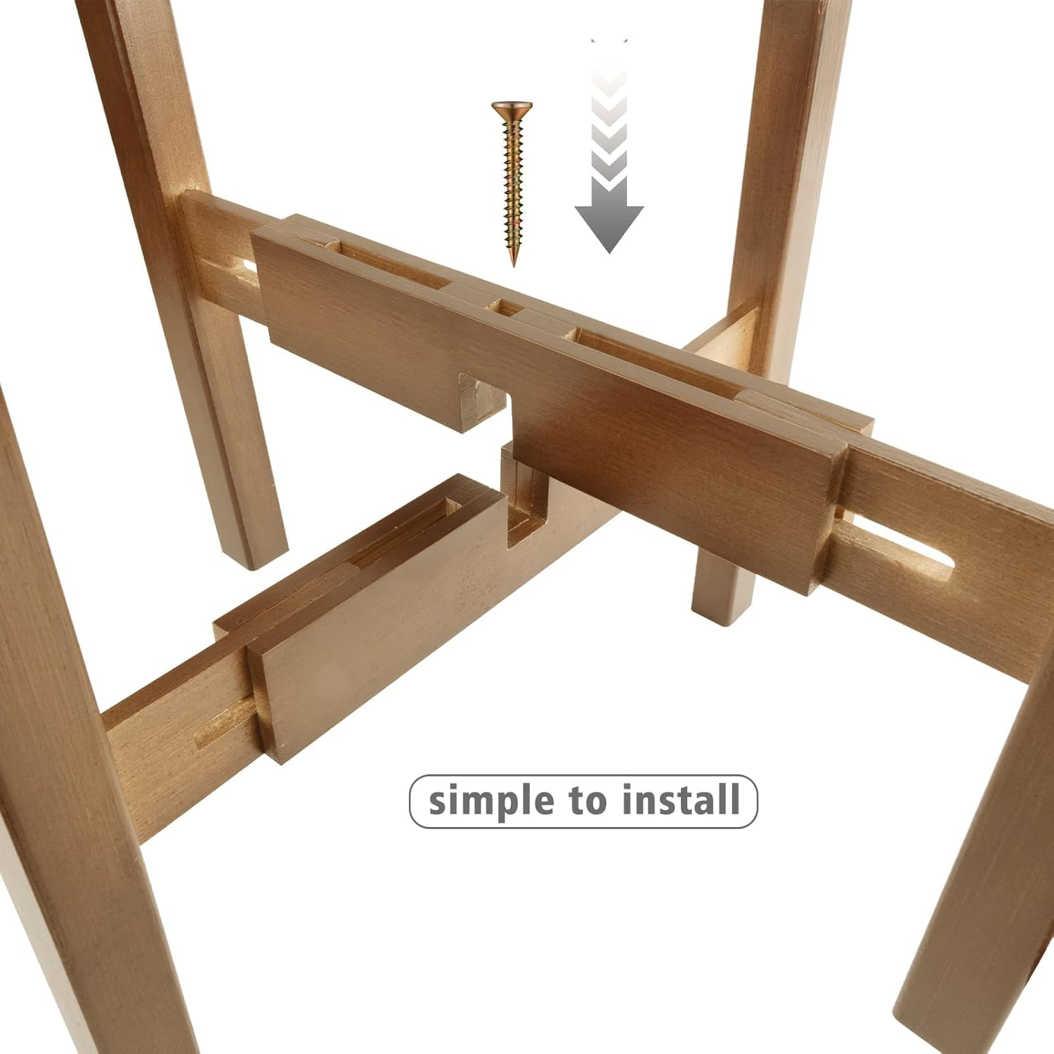 Natural Bamboo Plant Stand Indoor, Adjustable Plant Shelf Indoor Fits 8-12 Inch Pots, Mid Century Modern Decor to Refresh Your Space(Pot & Plant Not Included)