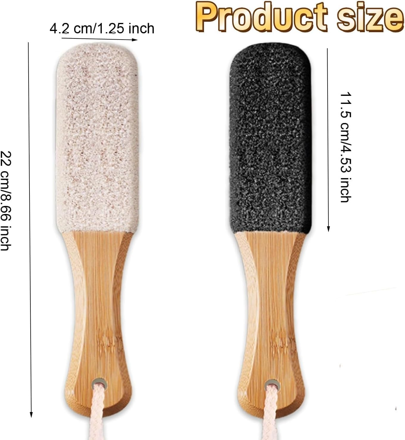 Pumice Stone Foot Scrubber Pedicure Foot File,2Pcs Foot File Pumice Stone Foot Scrubber,Double Sided Foot File Callus Remover Scrubber,Pedicure Heel Cracked Remover Foot Exfoliating Scrubber Foot File image number 6
