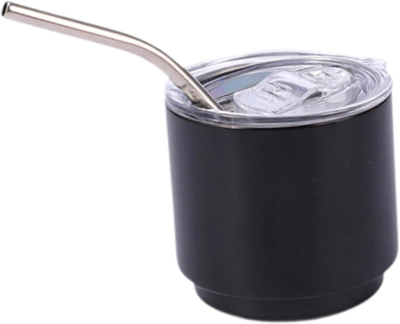 Eigell Stainless Steel Cup Mini Car Cup 4Oz Metal Cup Ultralight Drinking Cup Outdoor Milk Coffee Mug for Traveling Camping Picnic, Black