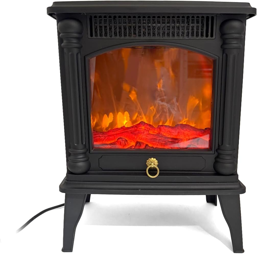 Electric Fireplace Portable Heater for Home with 2 Heat Levels (800W/1500W), LED Flame Effect, Overheat Protection, Heats up to 25M&sup2; image number 4