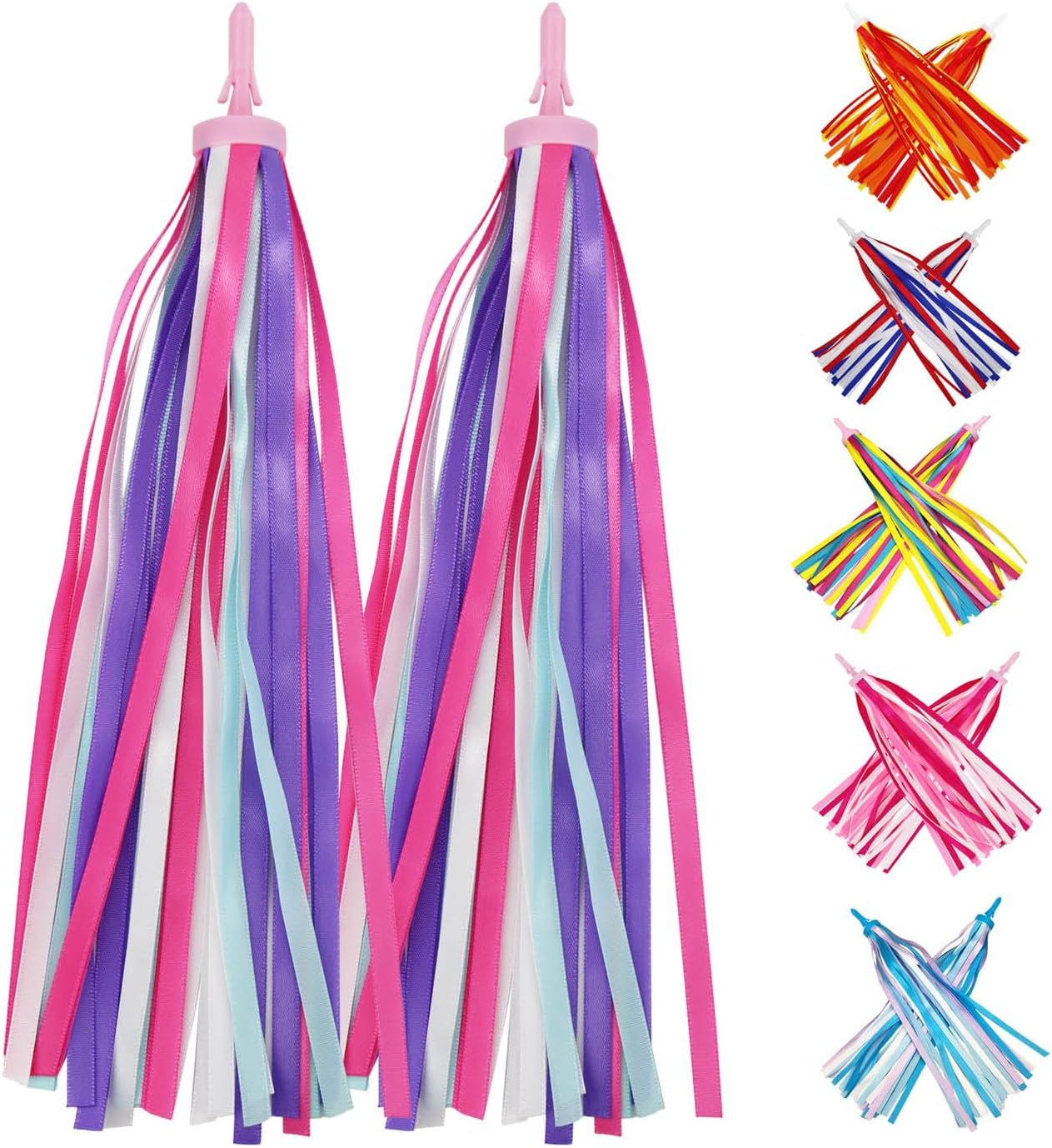 PLATT Kid'S Bicycle Handlebar Streamers Colorful Ribbons Tassel for Girls Boys Bicycle Handlebar Scooter Handgrip (1Pair)