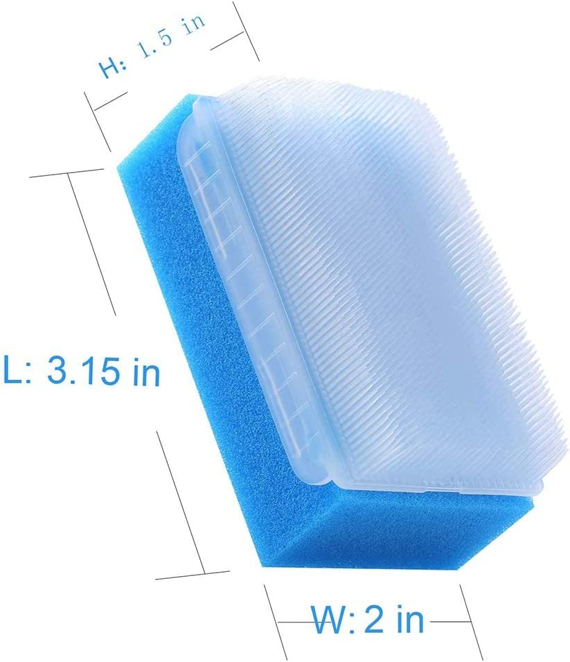 Baby Bath Sponges Soft Foam Sensory Scrubber with Cradle Cap Bristle Brush - Body, Hair, and Scalp Cleaning - Gentle on Infant, Toddler Sensitive Skin - Great Sensory Feel (12Pack) image number 1