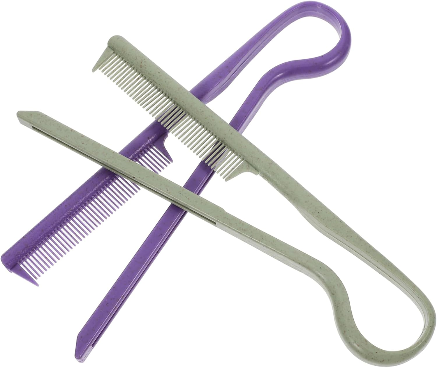 2Pcs Straightening Comb V-Shaped Styling Hair Comb Plastic Fine Tooth Hair Parting Tool for Women