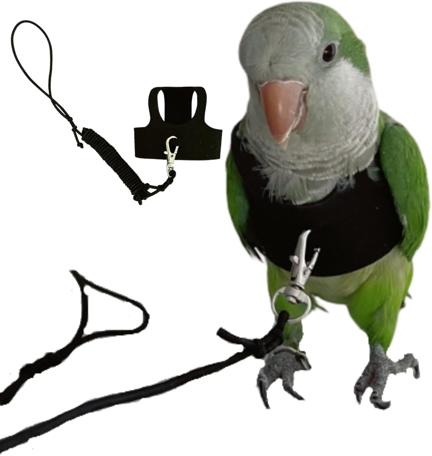 Bird Flight Harness Vest, Parrot Flight Suit with Leash for Parakeets Cockatiels Conures Budgies, Bird Flying Clothes with Rope and Handle for Outdoor Activities Training, anti Bite (Medium) image number 5