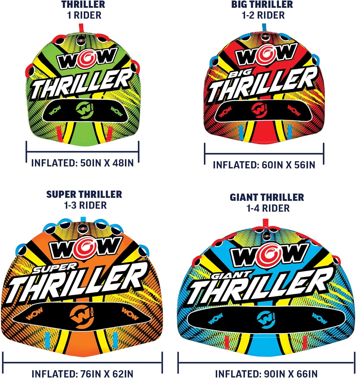 Wow Sports DC Comics Superman Towable, Soft Top Deck Tube, Towable Water Tube for 1-3 Riders image number 4