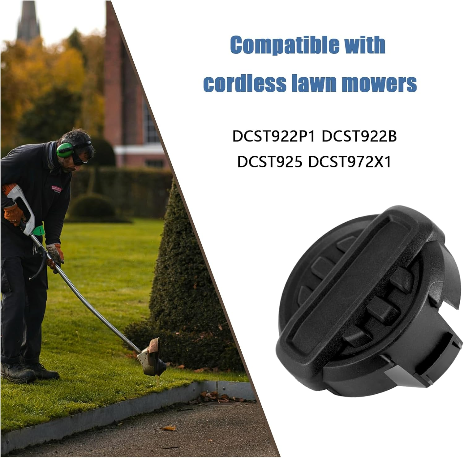 2Pcs DWO1DT995 String Trimmer Head Cap Replacement, with Weedeater Spring and Spring Cover Attachments Parts for DCST920 DCST970 DCST922 DCST990 DCST925 image number 5