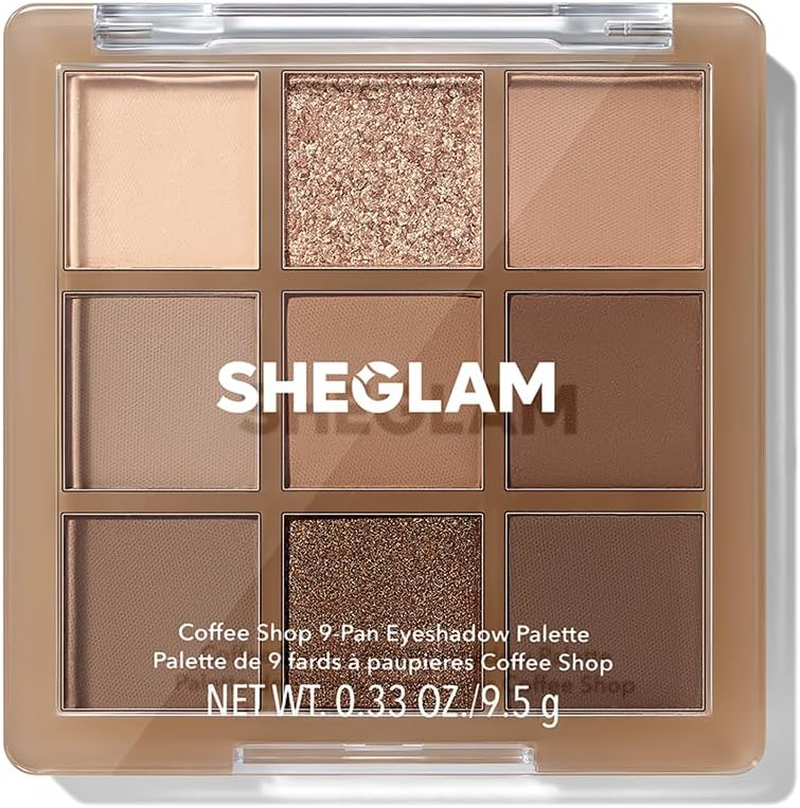 SHEGLAM Eyeshadow Palette 9-Color Ultra-Pigmented Shimmer & Matte Shades, Vegan & Cruelty-Free-Forever Matte