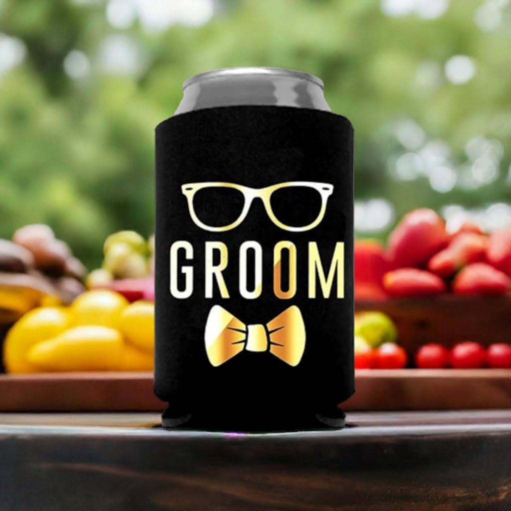 Wedding Stubby Holder Cooler Groom Gift Bridal Party Favour Bucks Stag Bachelor image number 2