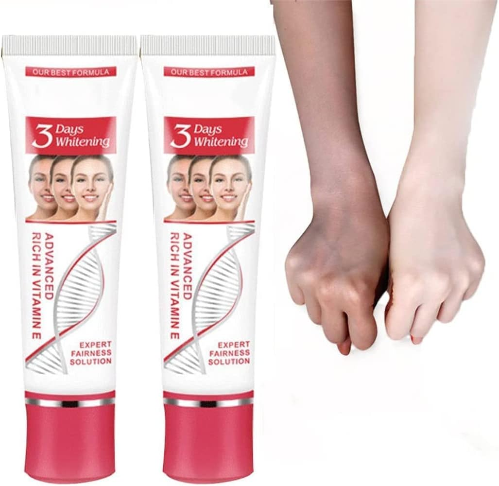 2Pcs 3 Days Kojic Acid Whitening Moisturizing Cream, Skin Lightening Cream for Dark Skin, Kojic Acid Cream for Dark Spots,Brightens Skin Hydrating Nourishing Skin Bleaching Cream（50G）