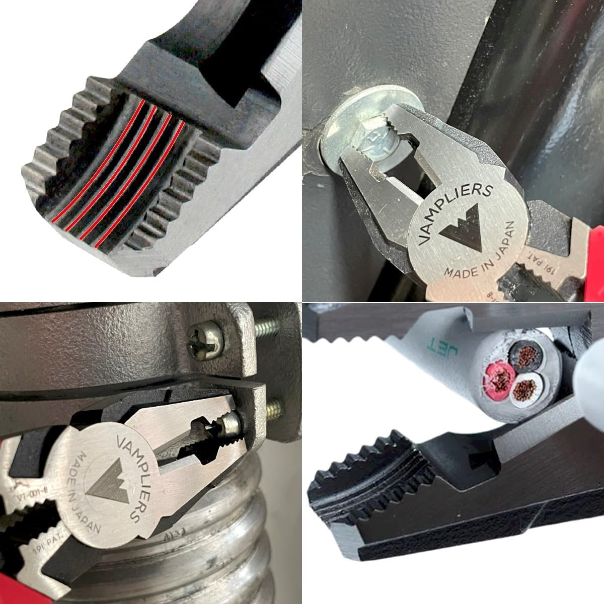 VAMPLIERS. World'S Best Lineman'S Pliers. 8" Pro Screw Extraction Pliers. Extract Stripped Stuck Security, Corroded or Rusted Screws/Nuts/Bolts image number 5