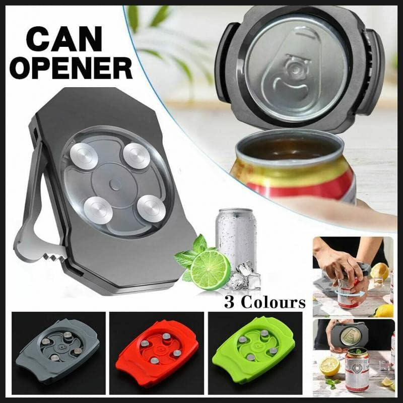 AIMALL Go Swing Topless Can Opener Manual Tin Bottle Top Drafter Kitchen Gadgets Tool, Compact Beverage Bottle Drafter, Essential Kitchen Gadget - Grey image number 1