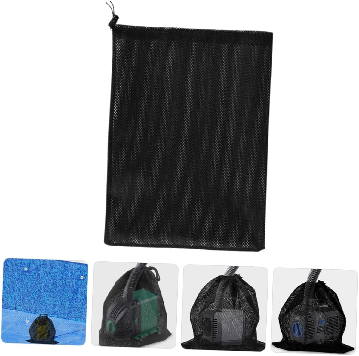 Pump Filter Bag with Drawstring Large Mesh for Outdoor Use Reusable Polyester Filter Media Bag for Water Pump Protection and Clean Water Filtration image number 4