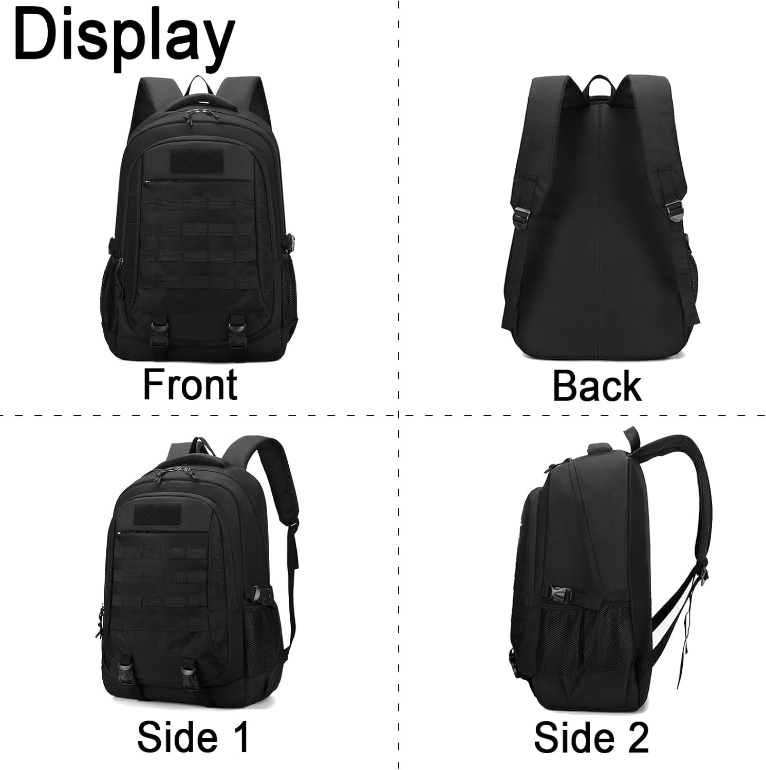 Aocmpxs Tactical Backpack, 35L Military Backpacks Hiking Daypack for Water-Resistant 3 Day Assault Bag Molle Army Pack image number 5