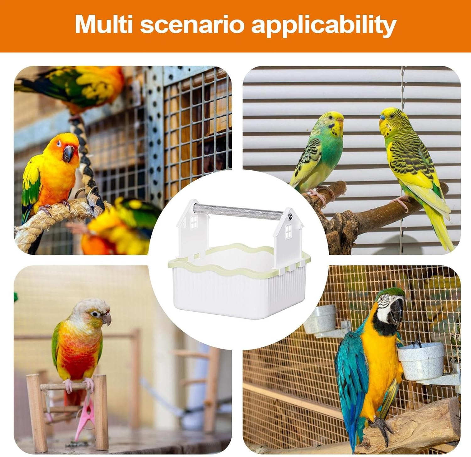 Bird Perch Stand - Parrot Exercise Play Perch,Interactive Bird Desktop Playground Playpen for Parrots Parakeets Conures Lovebirds Budgies image number 3