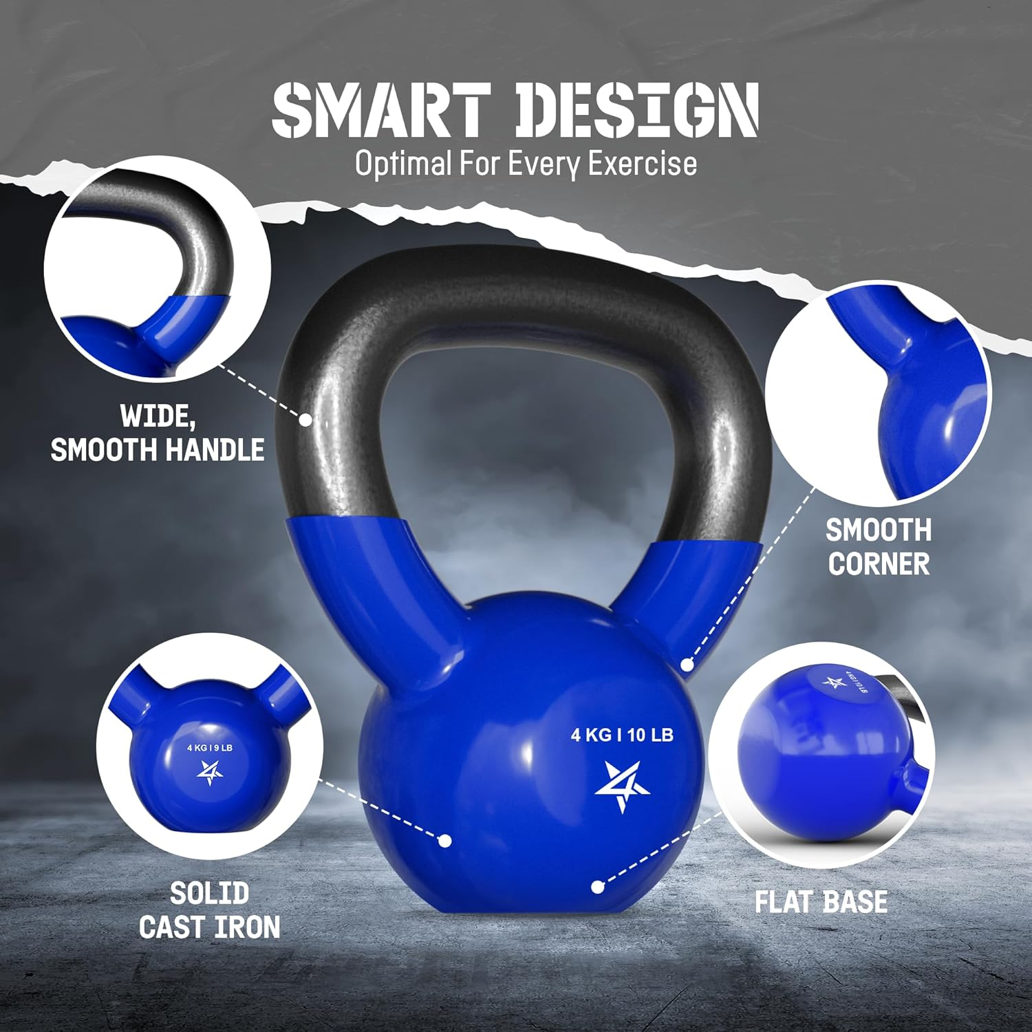 Kettlebell &ndash; PVC &ndash; 4KG image number 1