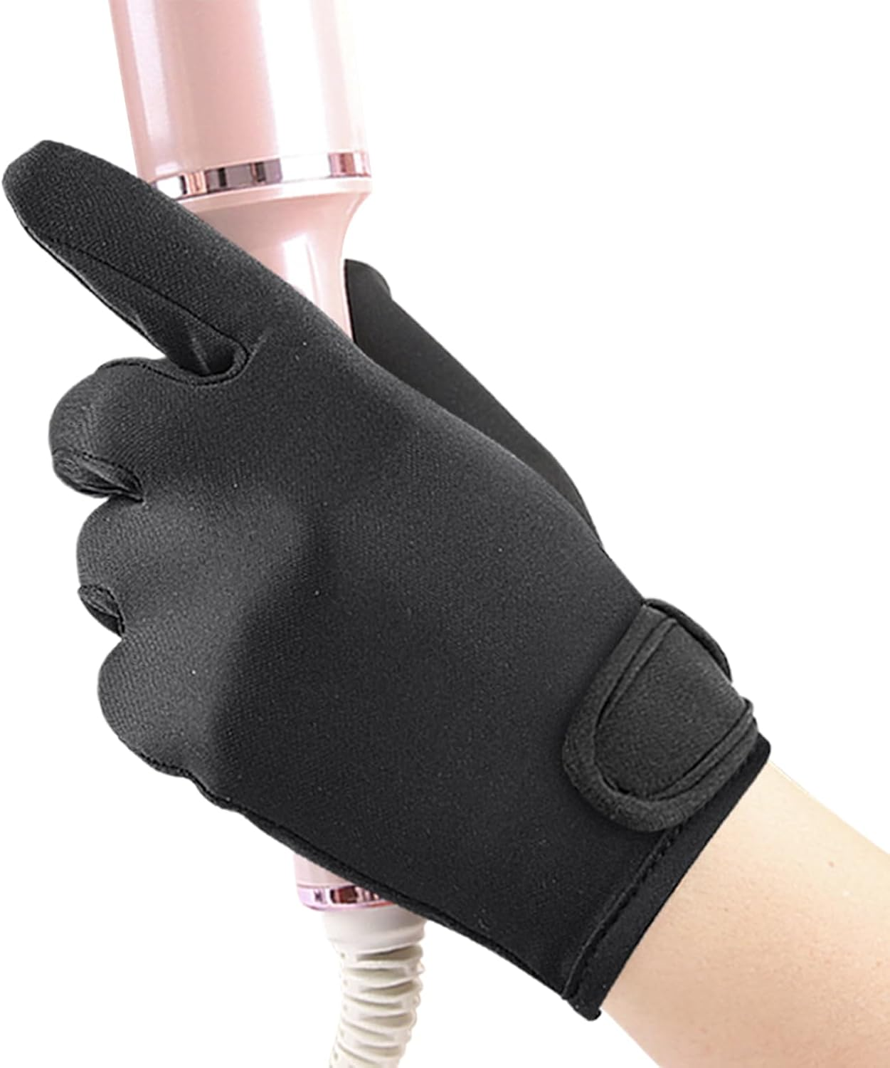 Hair Styling Heat Gloves, Professional Heat Resistant Hand Gloves for Hair Styling, Safe Thick Glove Mitt Household Supplies for Curling Iron image number 6