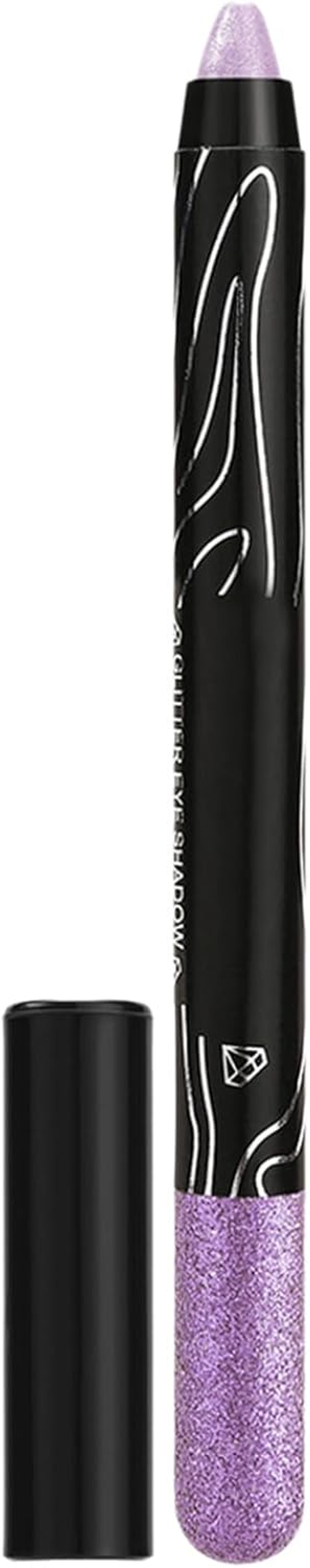 Hedmy Creamy Glitter Eyeshadow Stick Waterproof Pearl Shimmer Makeup Long Lasting Glide on Pen for Parties and Weddings Burgundy One Size image number 2