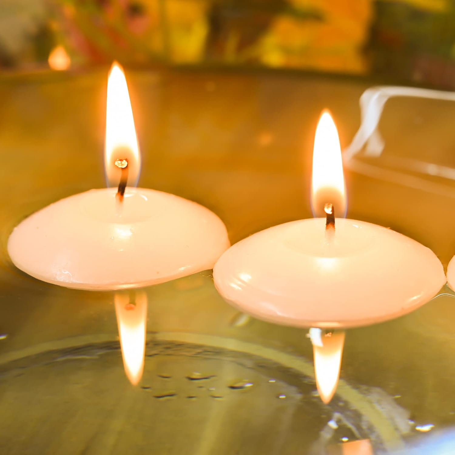 20 Pcs Floating Candles Centerpieces, 1.5 Inch Unscented Floating Candles Small Decoration for Valentine'S Day, Thanksgiving, Wedding, Holiday, Parties and Home Decor image number 2
