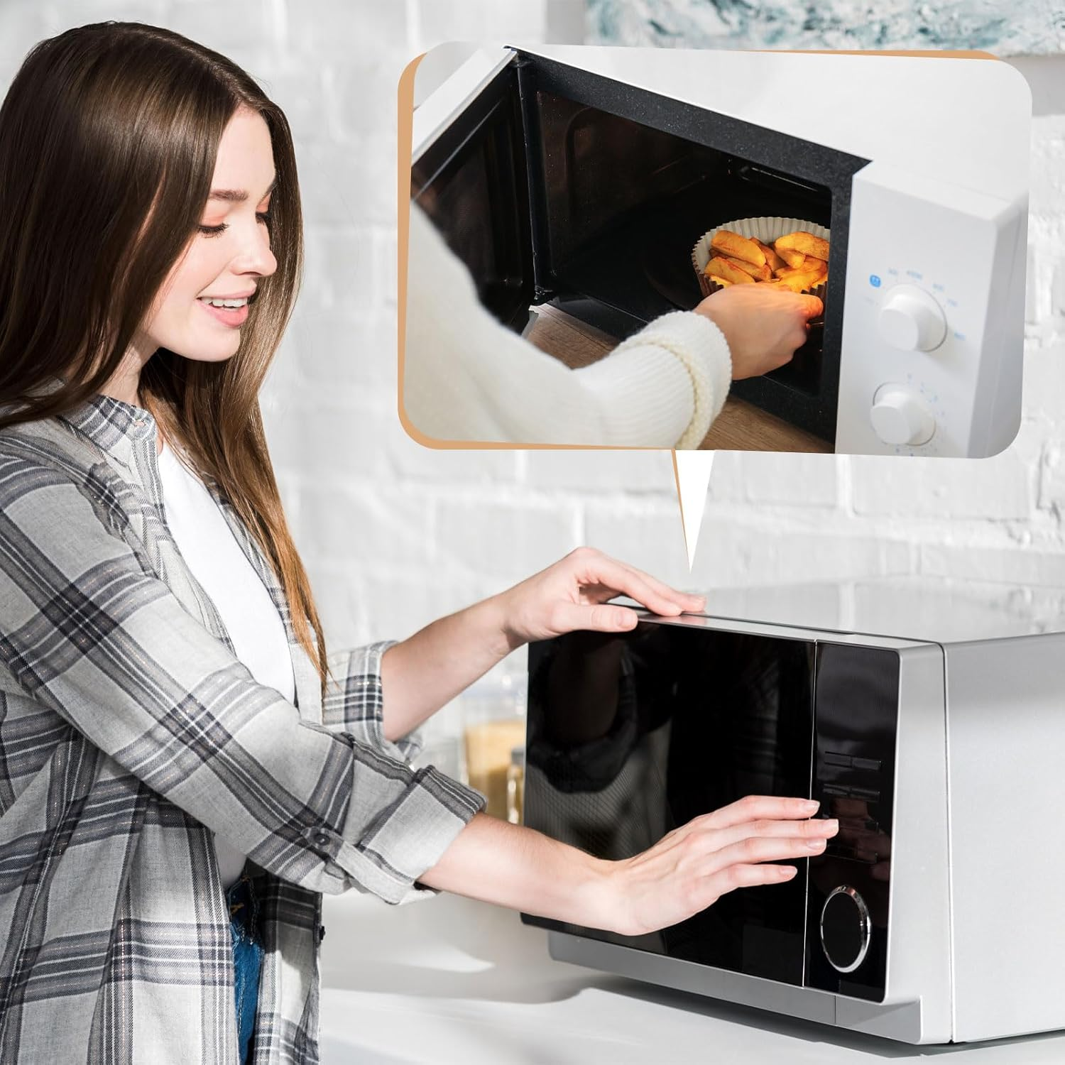 Uiifan Disposable round Cupcake Liners Paper Baking Cups Wrappers Cupcake Paper Microwave Oven Safe Bakeware Mold for Snacks Cakes(Natural,50 Pack) - 150, 3 Colors image number 5