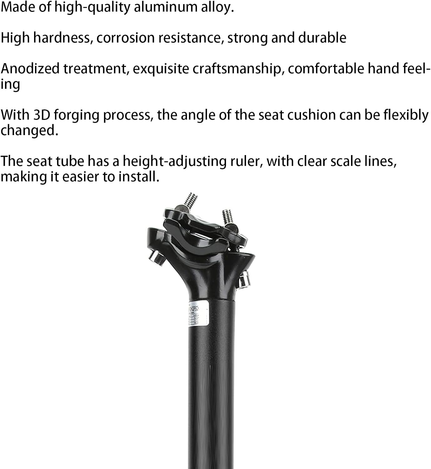 Bicycle Seatpost, High Hardness Bike Tube 30.9X400Mm Corrosion Resistant for Road Bicycle(Black)