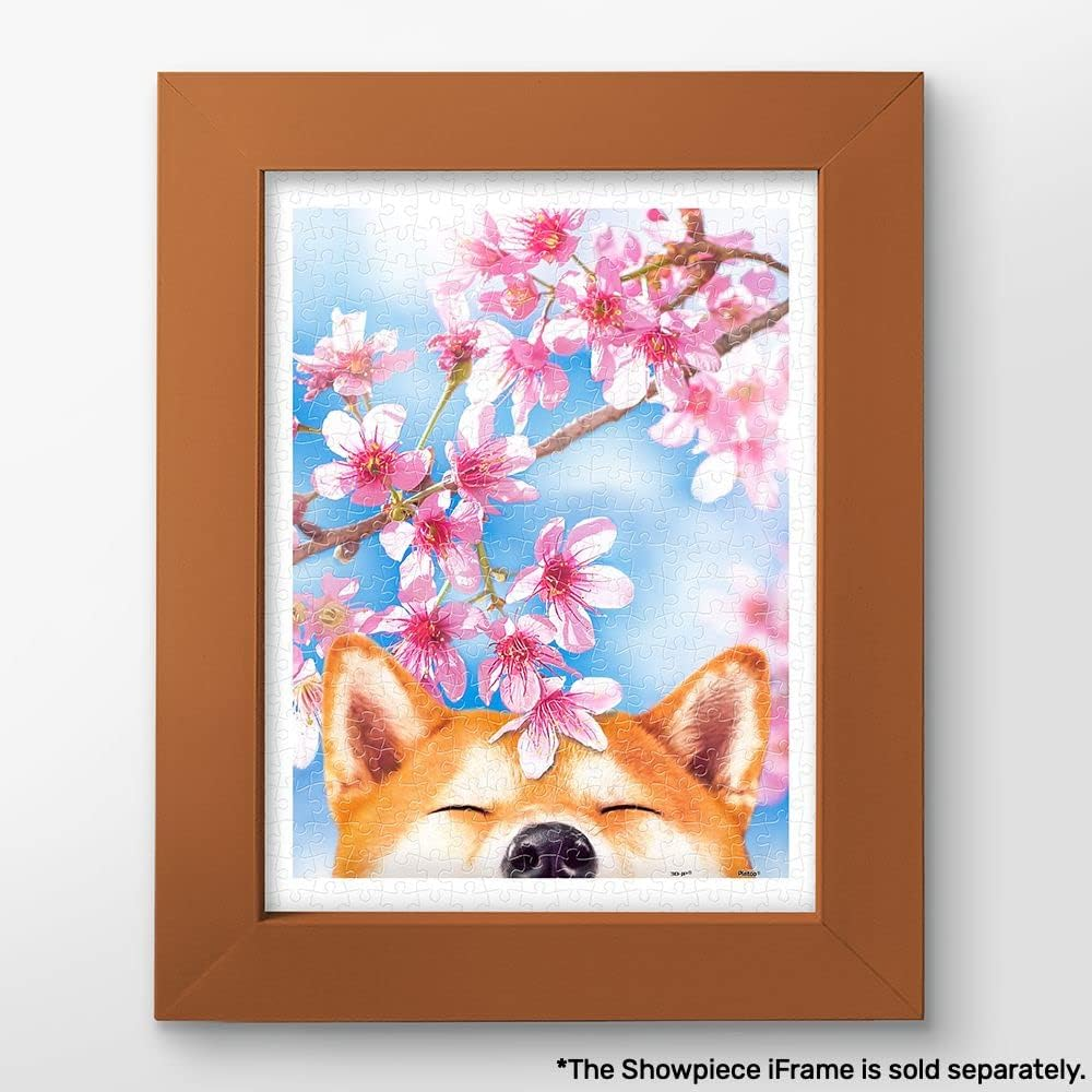 Pintoo Jigsaw Puzzles 300 Piece for Adults - Cherry Blossom - Sakura Shiba - Easy Storage Snug Interlocking Plastic Puzzle No Glue Required [H2463] image number 1