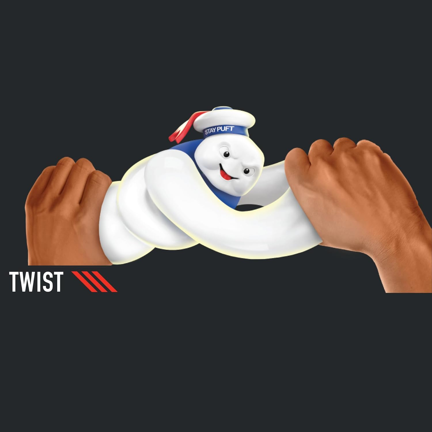 Heroes of Goo Jit Zu Ghostbusters Squishy Stay Puft Figure |Unique Goo Filling | Stretches up to 3X Its Size | Stretch, Twist and Watch It Return to Its Original Size and Shape image number 4