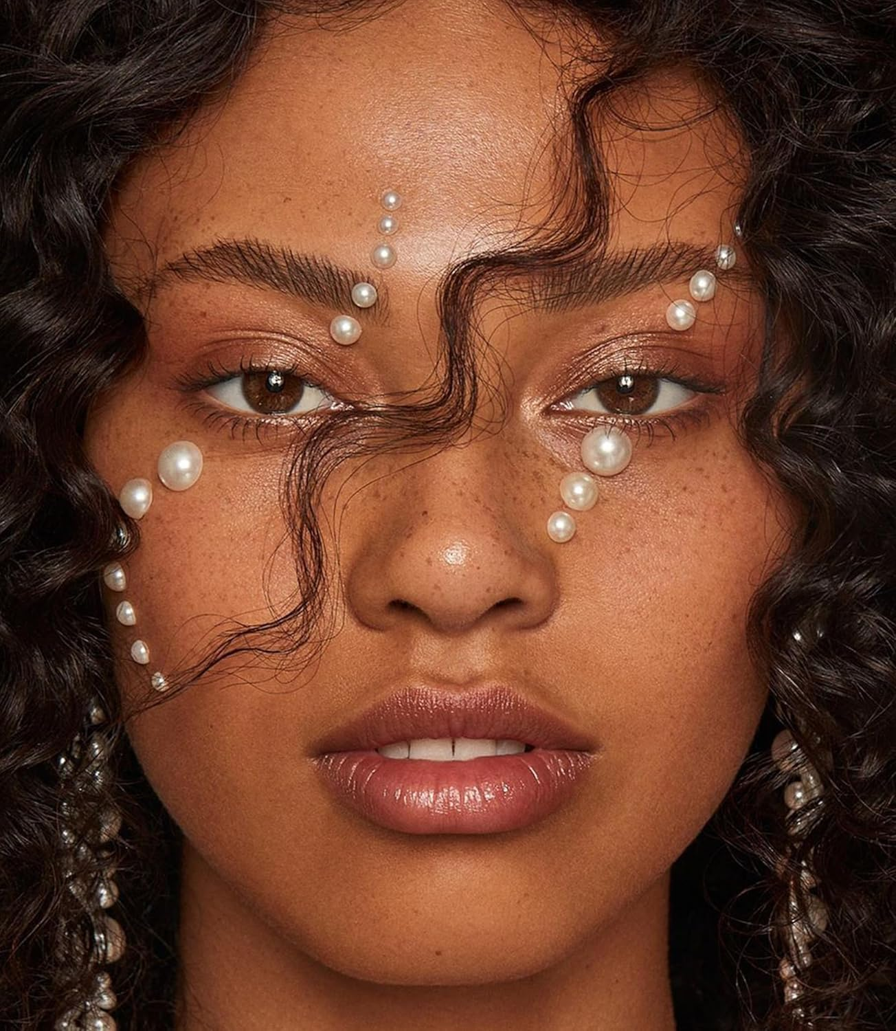 Nail Charms, Nail Pendant, Pearl Nail Pendant, 3D Nail Art Decoration, 3D Pearl Nail Jewellery with Beads for Women'S Nails Decoration, Beige image number 4