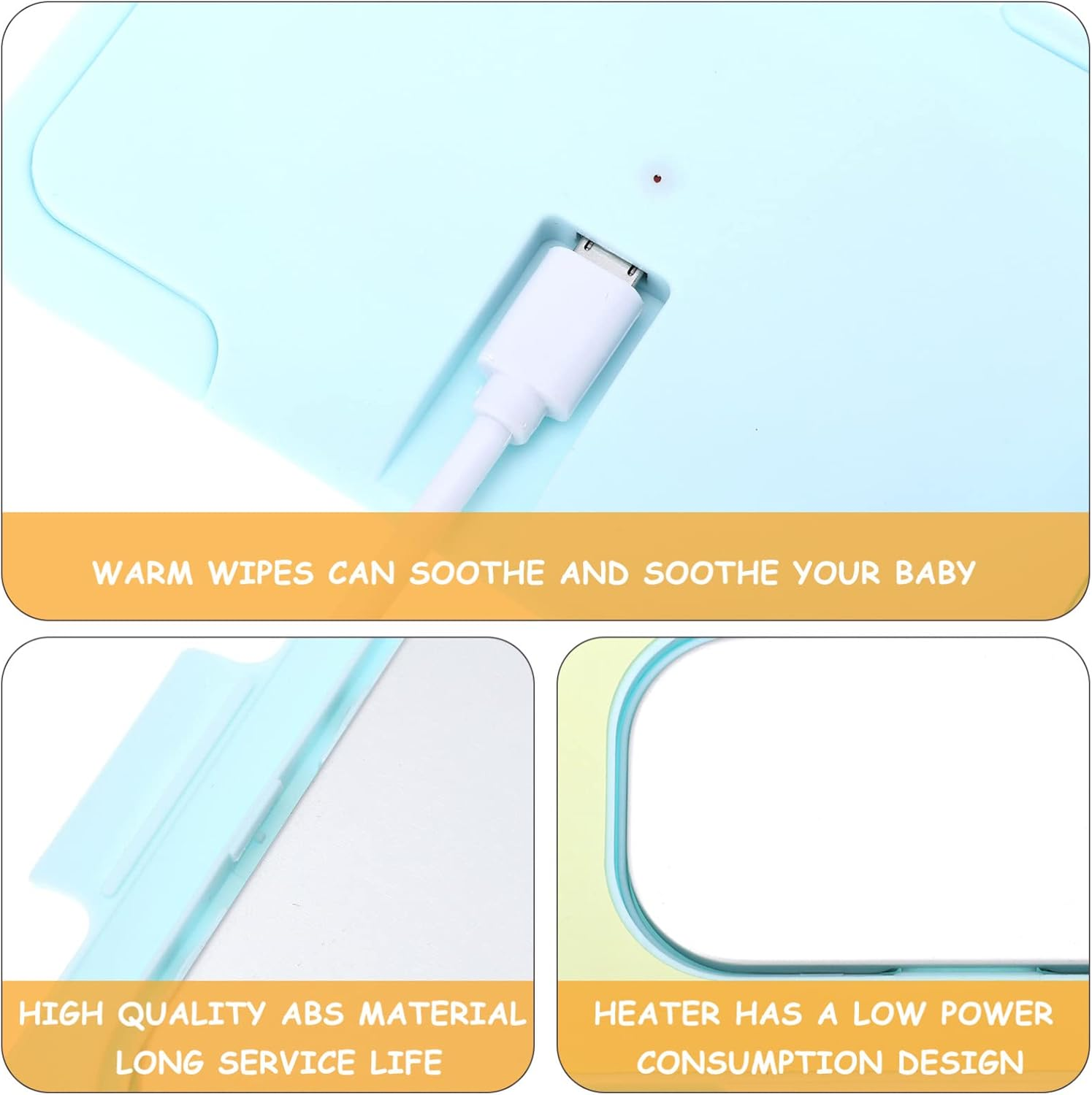 Ibasenice Car Baby Wipes Heater Wet Tissue Warmer Abs Longevity Energy-Saving for Baby Wet Wipes image number 3