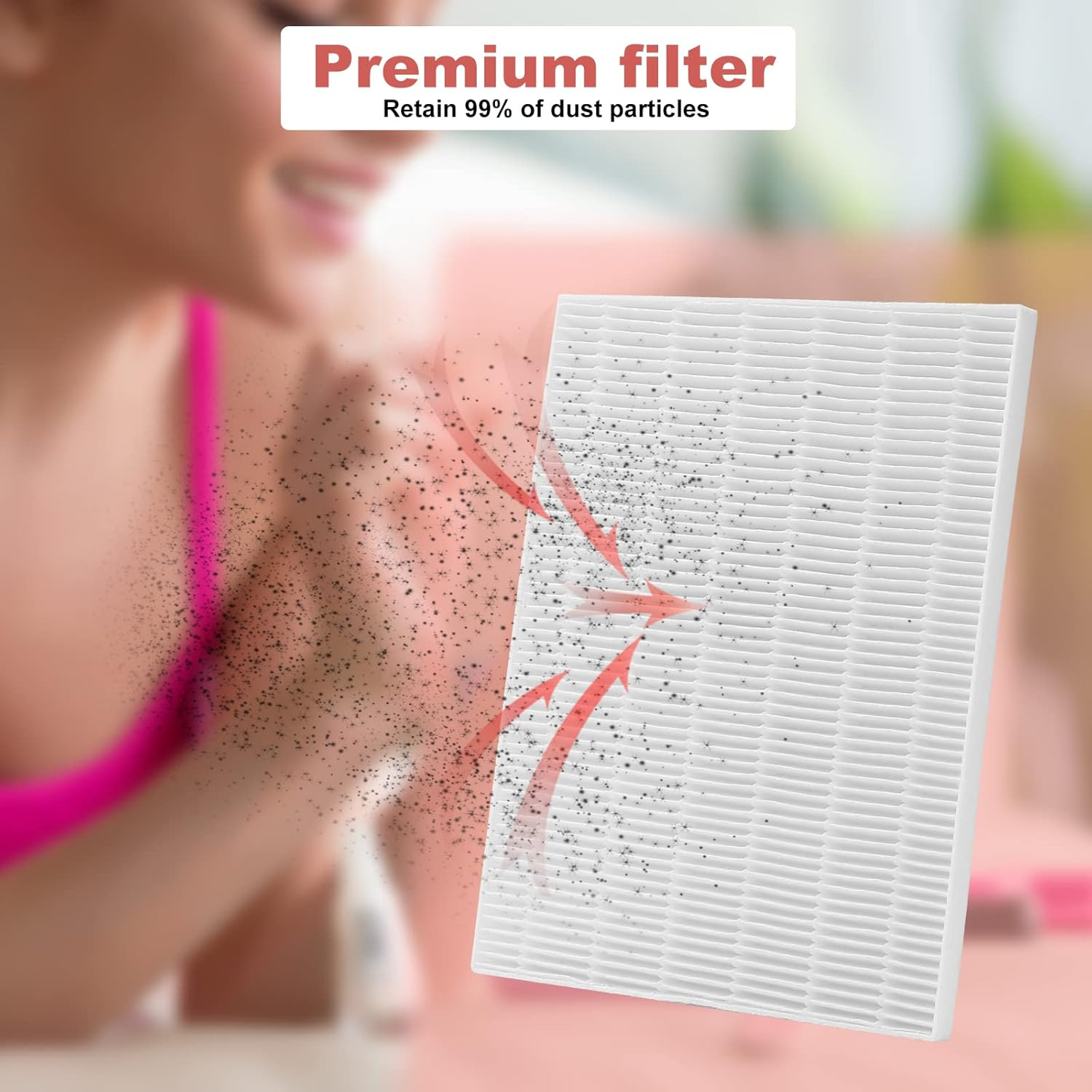 Nail Dust Collector with Reusable Filter, Nail Extractor Vacuum Acrylic Nail Dust Cleaner with Powerful Nail Vacuum Fan,Perfect for Home and Salon, Low Noise (White) image number 3