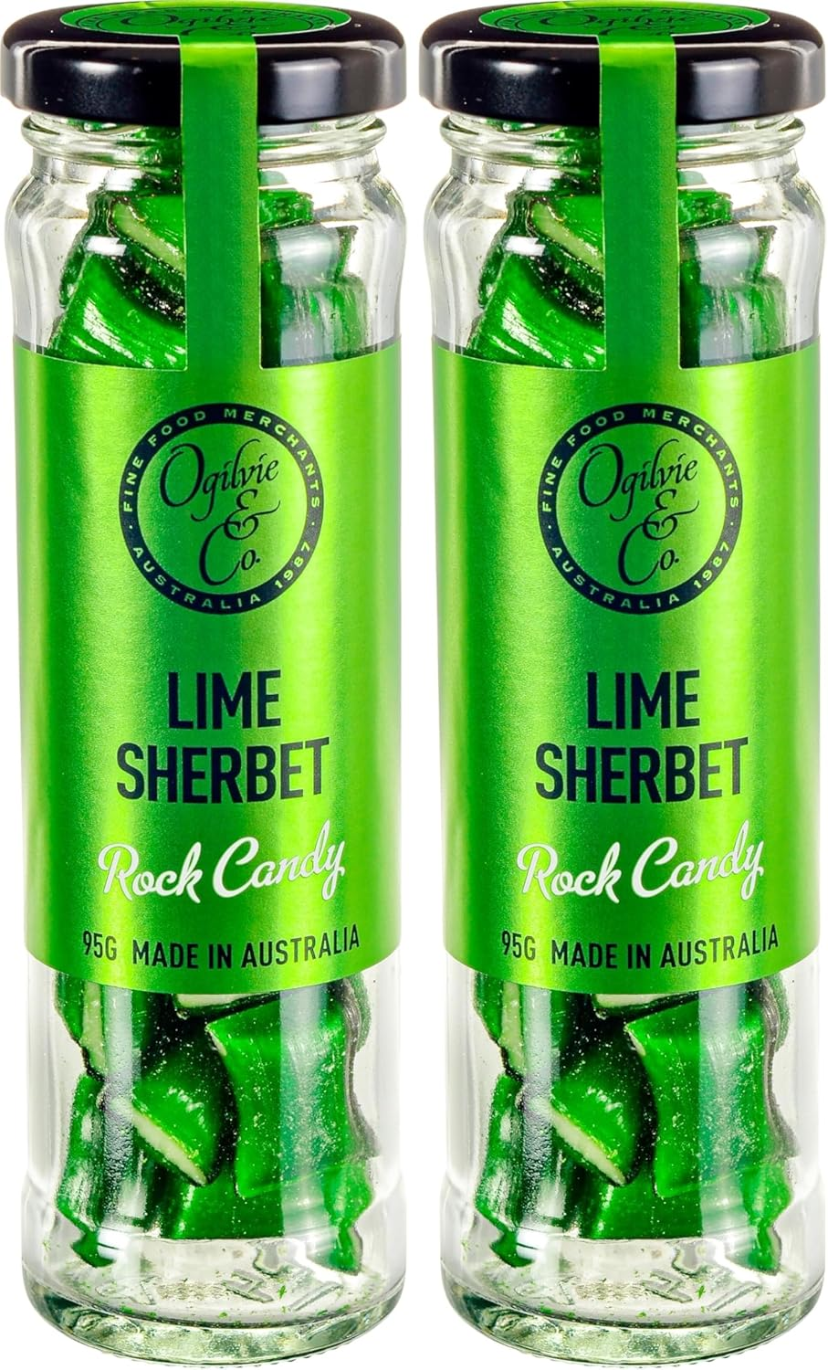 Ogilvie & Co Lime Sherbert Rock Candy 95 G