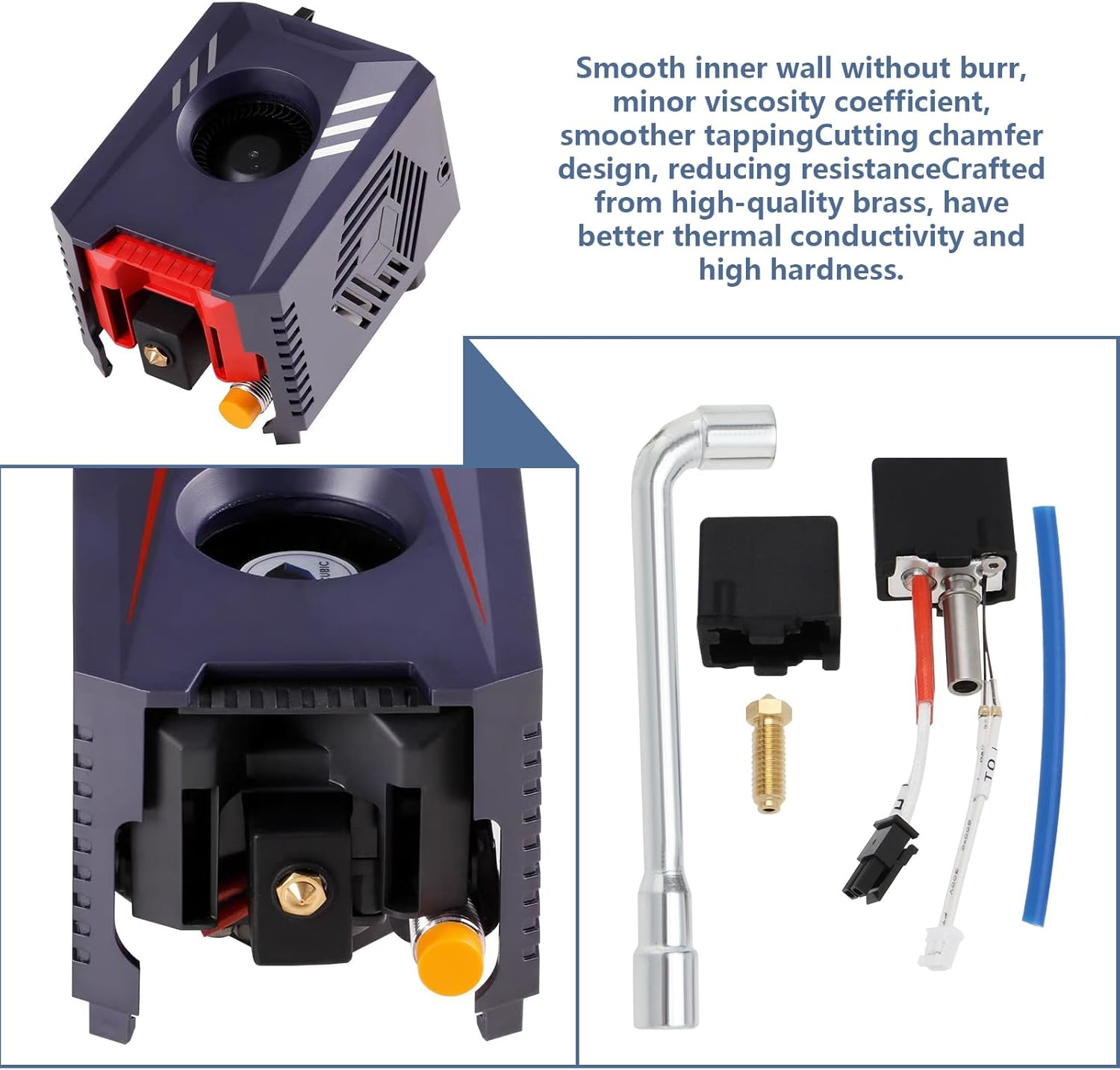 VGOL 1 Sets of 3D Printer Hotend Kit Compatible with Anycubic Kobra 2 Kobra 2 Neo Kobra 2 Pro Kobra 2 plus Kobra 2 Max High Speed 3D Printer with 5PCS Nozzles and 5PCS Silicon Socks image number 4