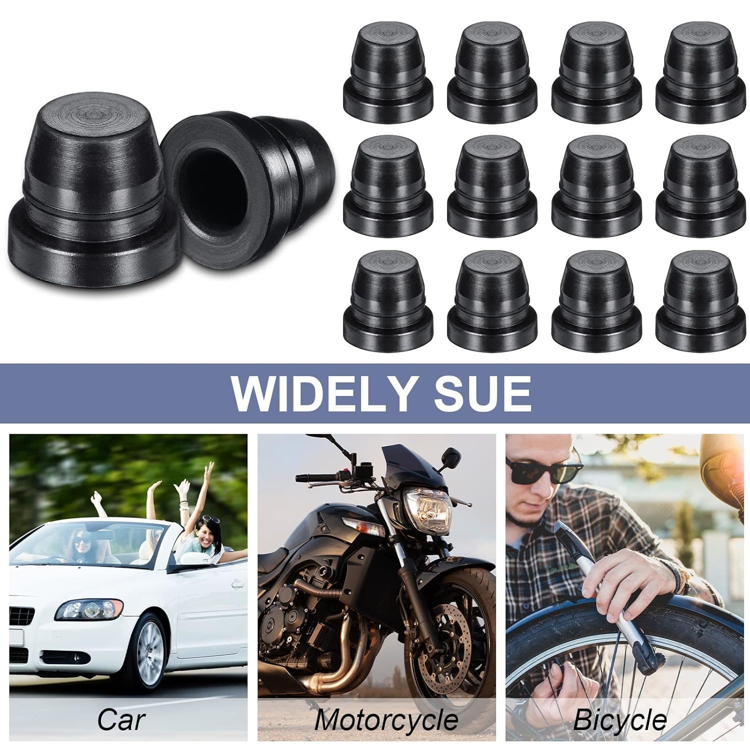 18 Pieces Brake Bleeder Cap Grease Fitting Caps Rubber Zerk Covers Brake Caliper Dust Cover Brake Bleeder Nipple Cap for Cars and Motorcycles image number 2