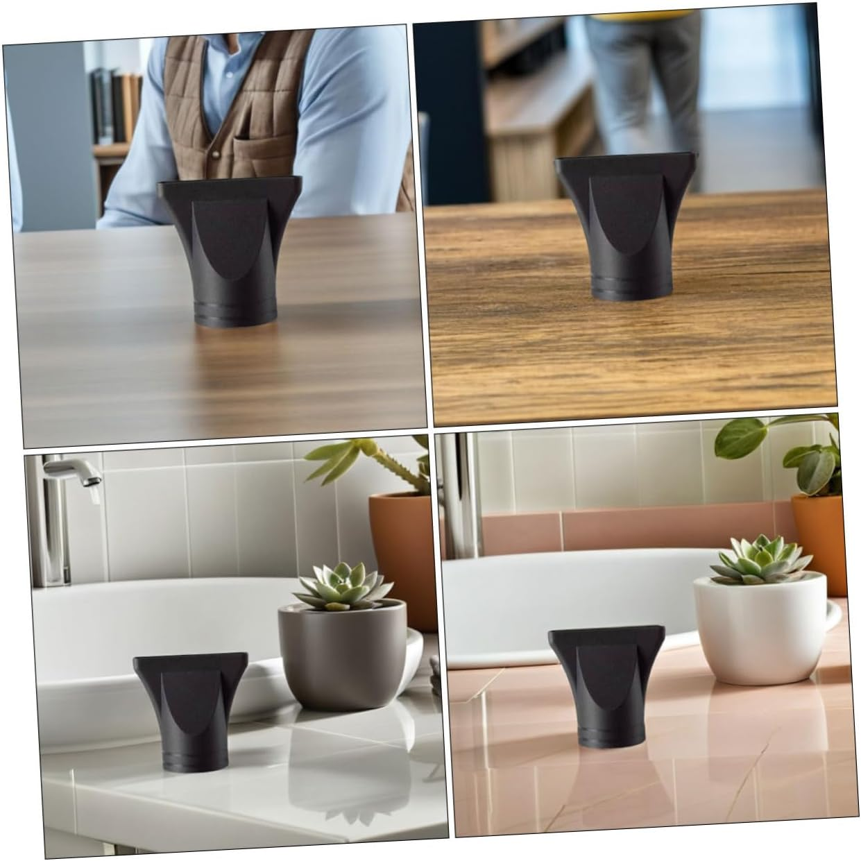 LOLIPPYY 4Pcs Professional Plastic Hair Dryer Nozzle Diffuser Hair Dryer Nozzle Attachment Concentrator Replacement Blow Flat Hairdressing Salon Styling Tool image number 3