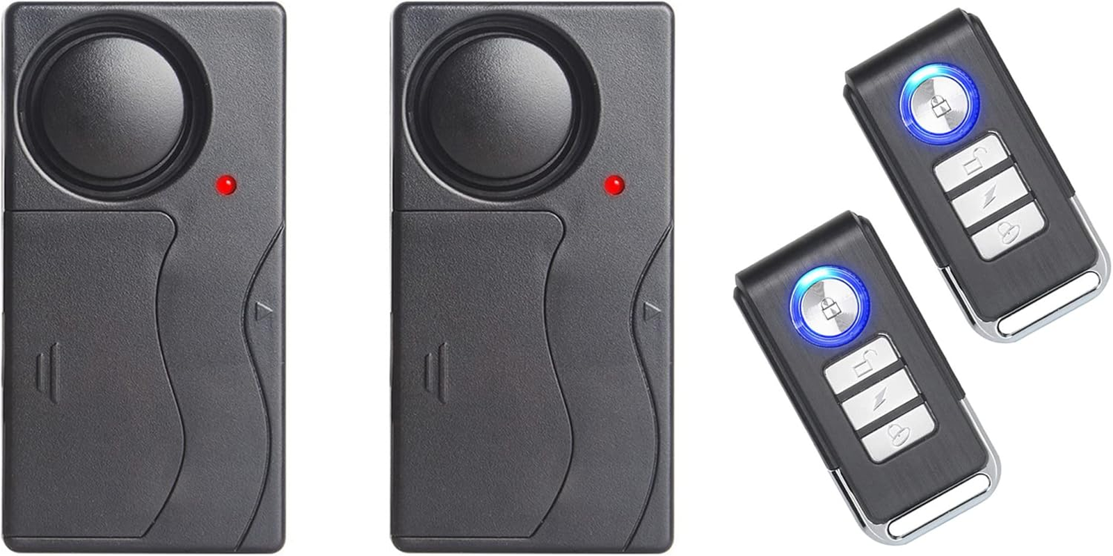 Lancoon 2 Packs Anti-Theft Vibration Alarm, 110Db Loud Sensitivity Adjustable Motion Sensor Burglar Safety System for Door Window Bike Motorcycle Motorhome image number 5