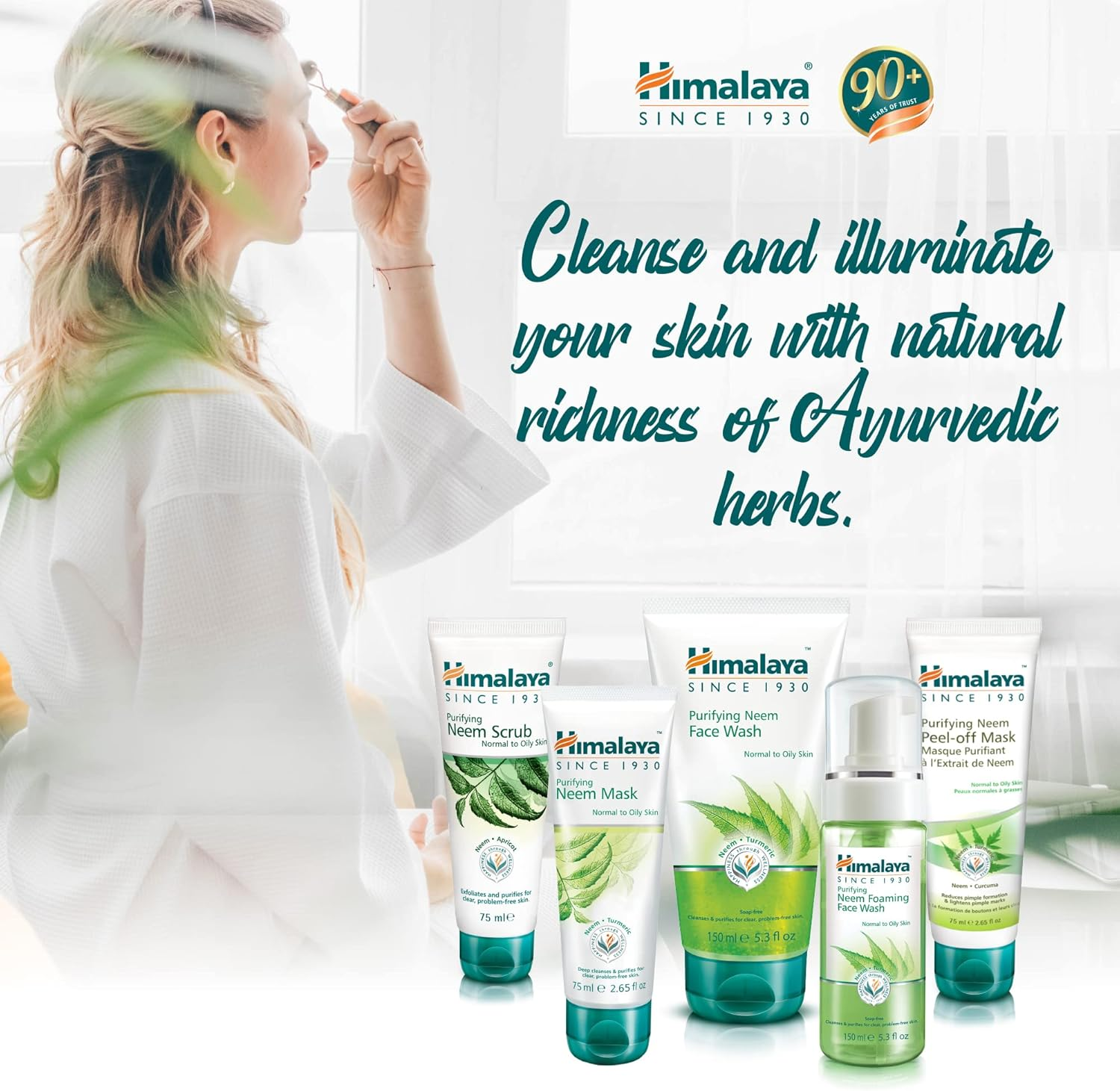 Himalaya Herbals Purifying Neem Face Wash Gel 150G, Natural Moisturising Facial Cleanser - Deeply Cleans Pores and Acne - Oil Control Herbal Facial Wash image number 2