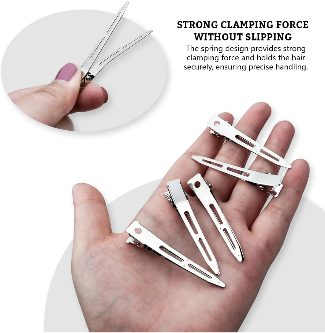 KIRZAX Pack of 48 Hair Clips Curls Fixing, 9 Cm Hair Clips Hairdressing Supplies, Hairdressing Alligator Clips, No Trace Hair Clips for Hair Clips, Women'S Clips, Hairdressing Salon, Girls, Hair image number 2