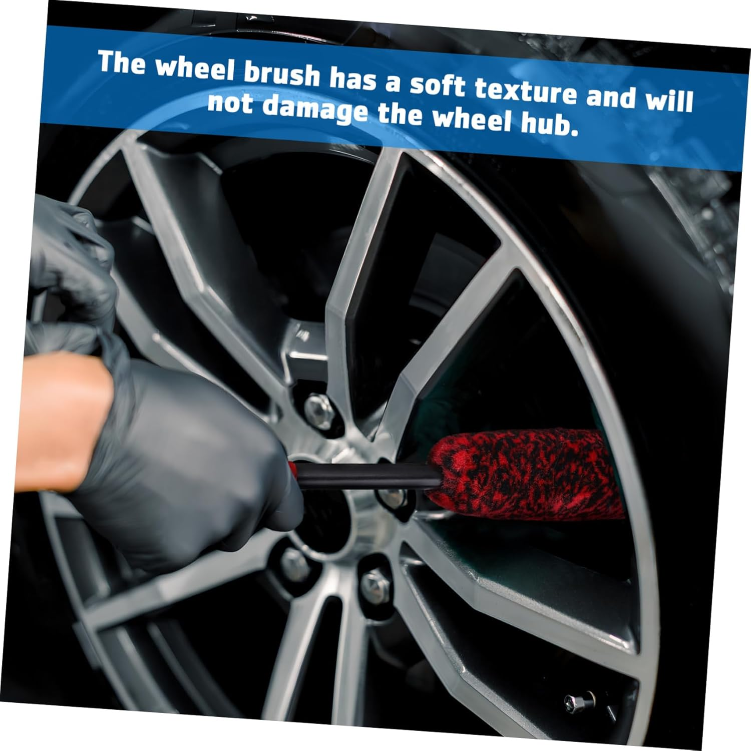 BUGUUYO 3Pcs Bendable Tire Cleaning Brush Flexible Automotive Detailing Tools for Wheels Car Wash and Interior Care Soft Bristles for Gentle Grime Removal image number 6