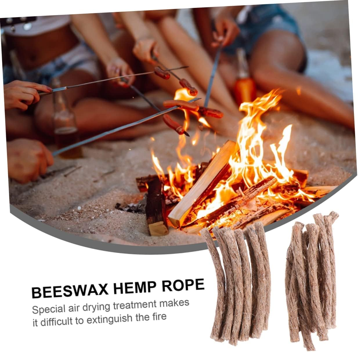 Anneome 60Pcs Outdoor Firelighter Camping Portable Starter Rope Wick Emergency Tool for Barbecues Signal Fires and More image number 6