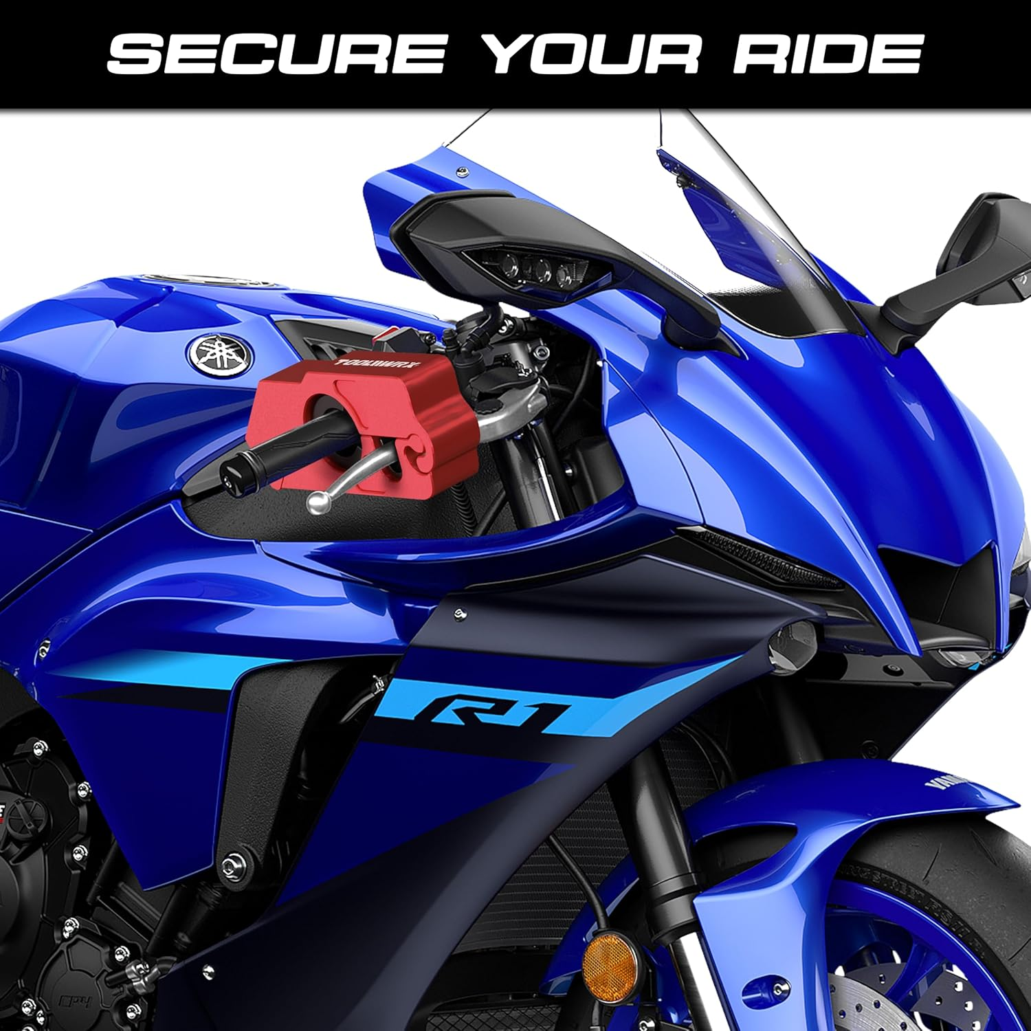 Motorcycle Handlebar Lock Grip with Lever Protection Sleeve - Heavy Duty Motorcycle Lock anti Theft Throttle Brake Grip Lock Men, Moped Accessories for ATV, Scooter & Dirtbike Accessory image number 5