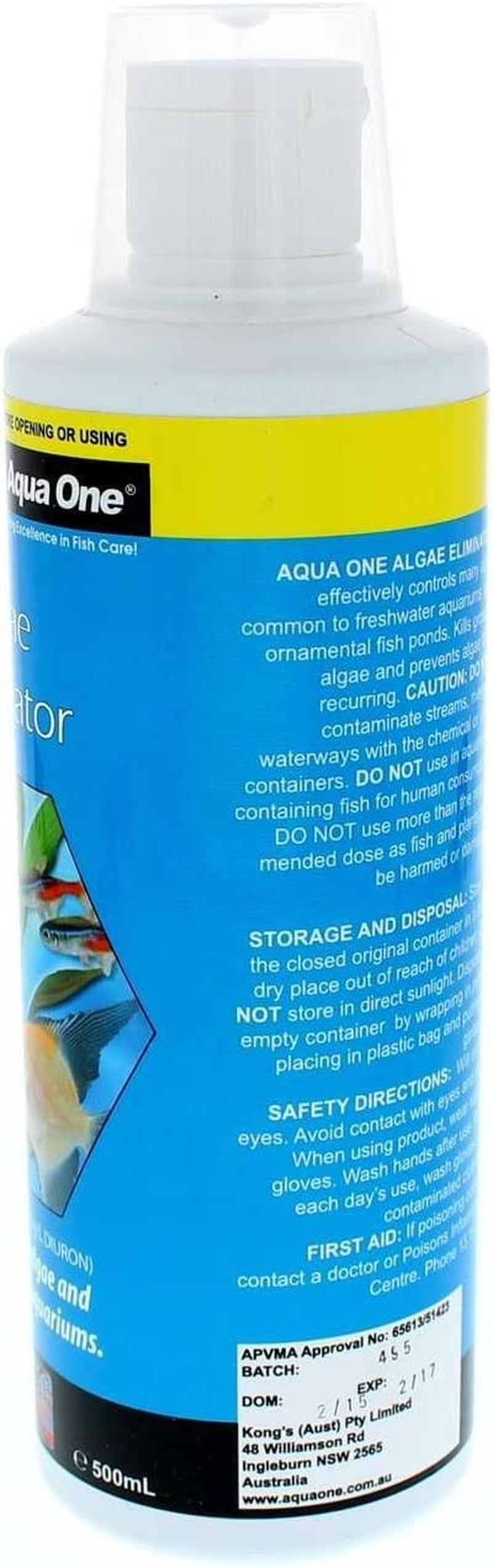 Treatment Algae Eliminator 500Ml 92144 Fish Tank Aquarium Aqua One image number 6
