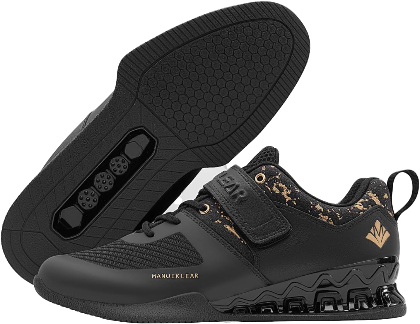 MANUEKLEAR Deadlift Shoes, Strong Anti-Slip Lifting for Men, Professional Training Weightlifting for Men and Women, Squat for Powerlifting with Rubber Non-Slip Sole