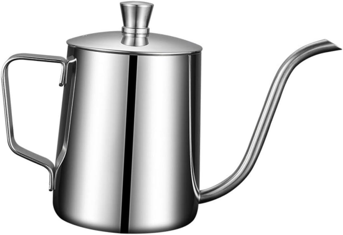 PERSELOSO Stainless Steel Coffee Pot with Lid Mini Water Kettle for Home Use High Temperature Resistant Easy to Clean and Store Suitable for Tea Coffee and Milk Brewing image number 3