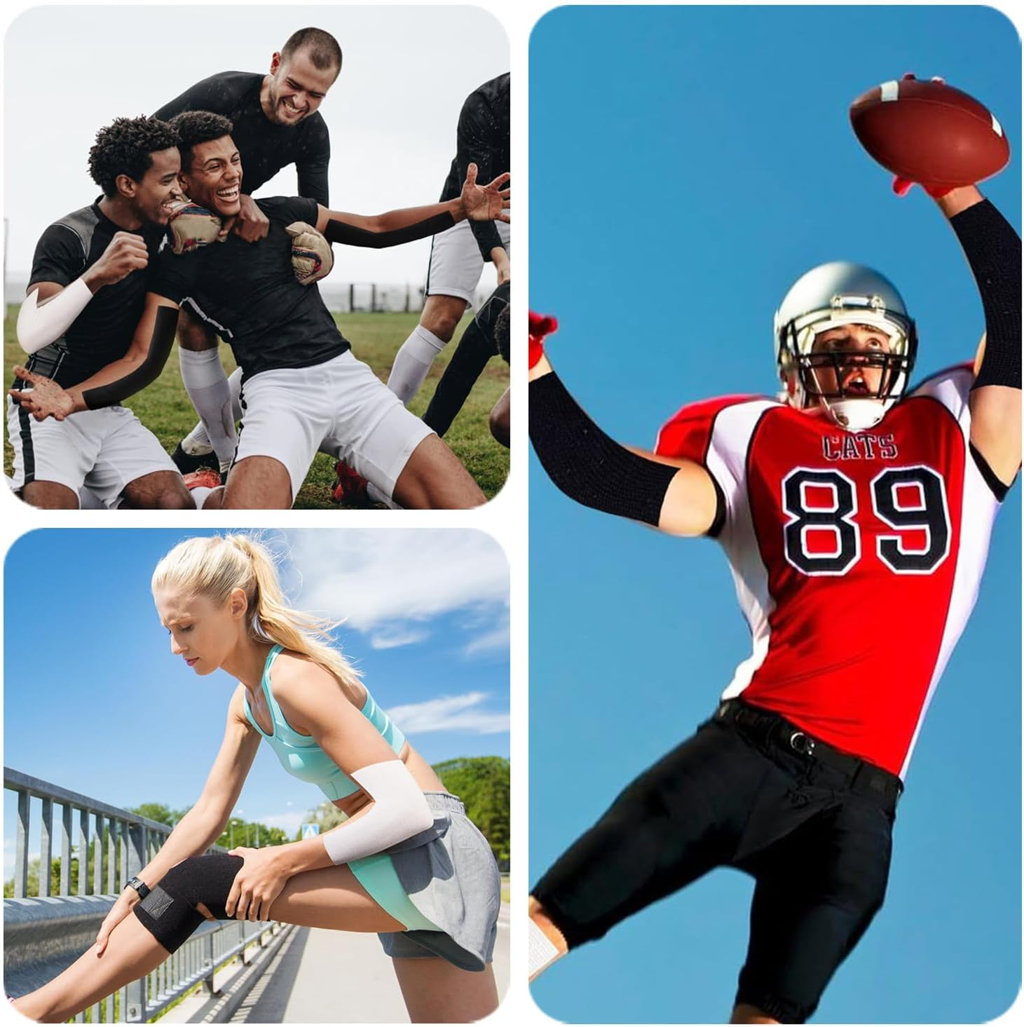 2 Rolls Turf Tape Football, Extra Wide Waterproof Turf Tape for Arms Football Ultra Sticky Athletic Sports Tape Wrap for Exercises Gymnastics to Prevent Turf Burn image number 1