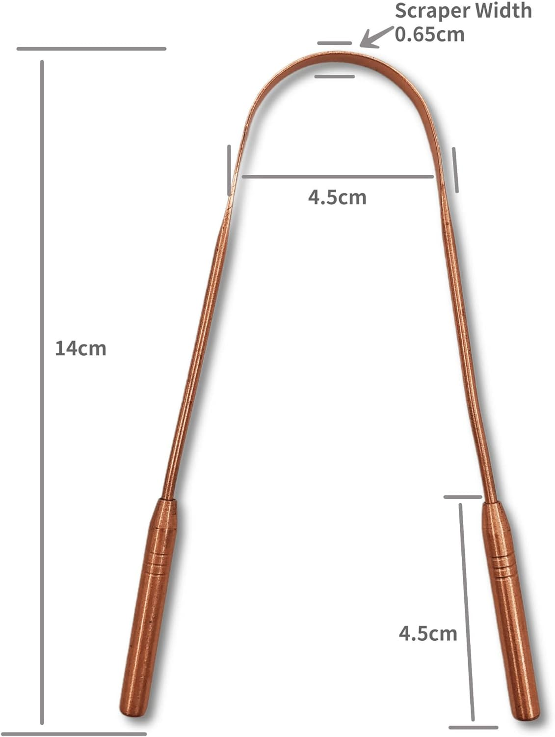 Gaia Guy 100% Pure Copper Tongue Scraper - Plastic-Free - Pure Tongue Cleaning Satisfaction