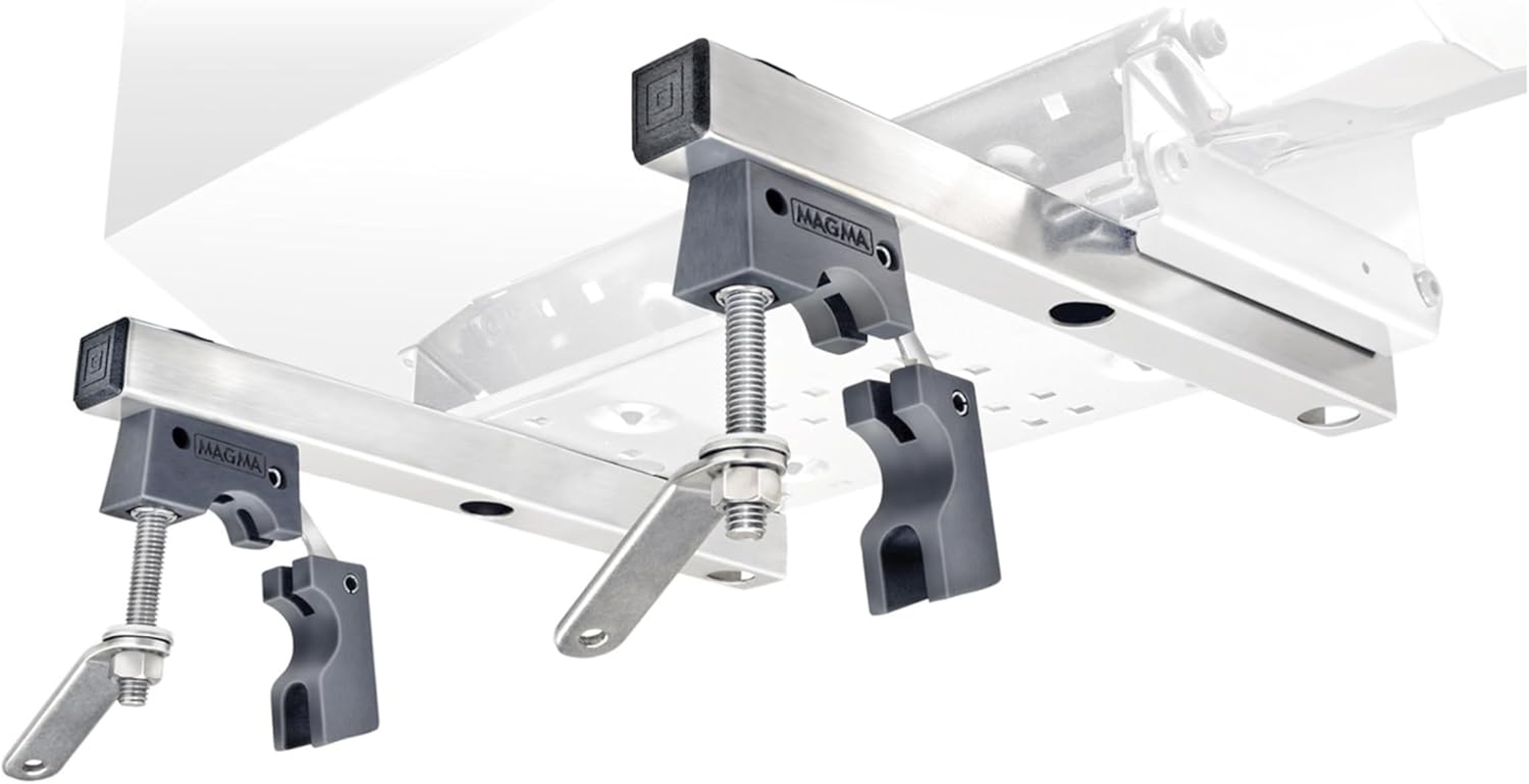 Magma Mount, Dual Extended Horizontal round Rail, 1", DM Dual Mount Tables/Gourmet Series Grills image number 1