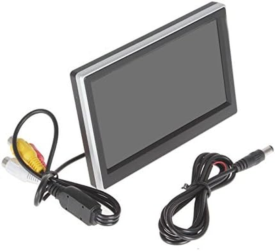 BW 5 Inch HD TFT LCD Car Monitor with Two Video Input, High -Resolution 800*480 Car Rearview Reversing Parking Monitor and Full Color LCD Backlight Display for Car Rear View Cameras/Car Dvd/Vcd/Gps/Other Video Equipment image number 5