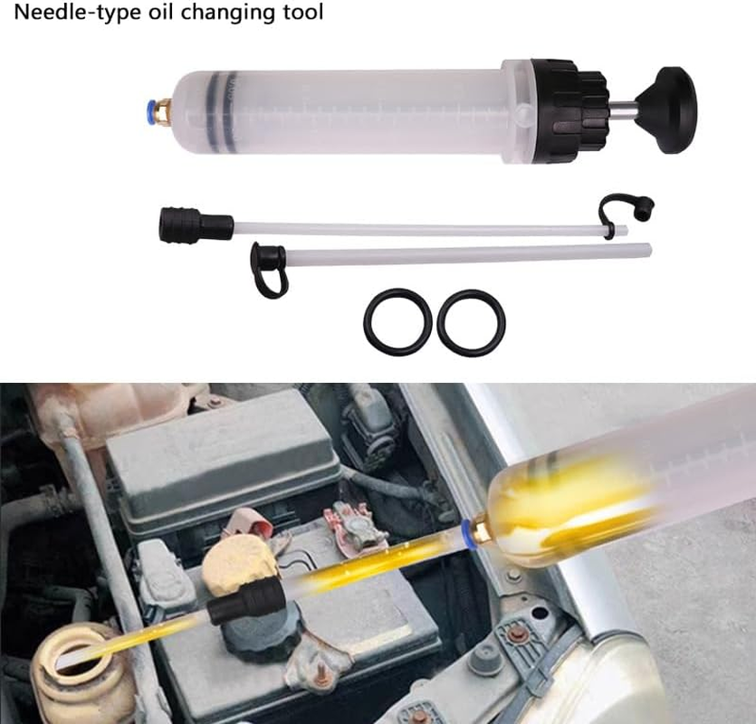 WADY 200Cc Fluid Extractor Pump,Automotive Fluid Extractor Pump,Oil Extractor/Oil Syringe Fluid Transfer Pump with Hose, Manual Fuel Suction & Filler, Fluid Oil Change Evacuator image number 1