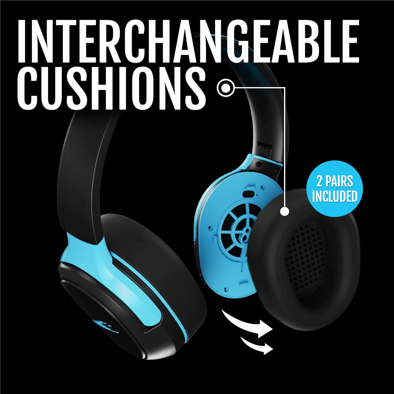 H2O Audio RIPT Ultra Over-The-Ear Sport Headphones &ndash; 100% Sweatproof with Active Noise Cancellation, 50H Battery, Interchangeable Washable Cushions, Bluetooth, Mic, and Travel Case image number 4